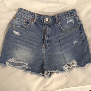 Love Tree Blue Distressed Jean Shorts